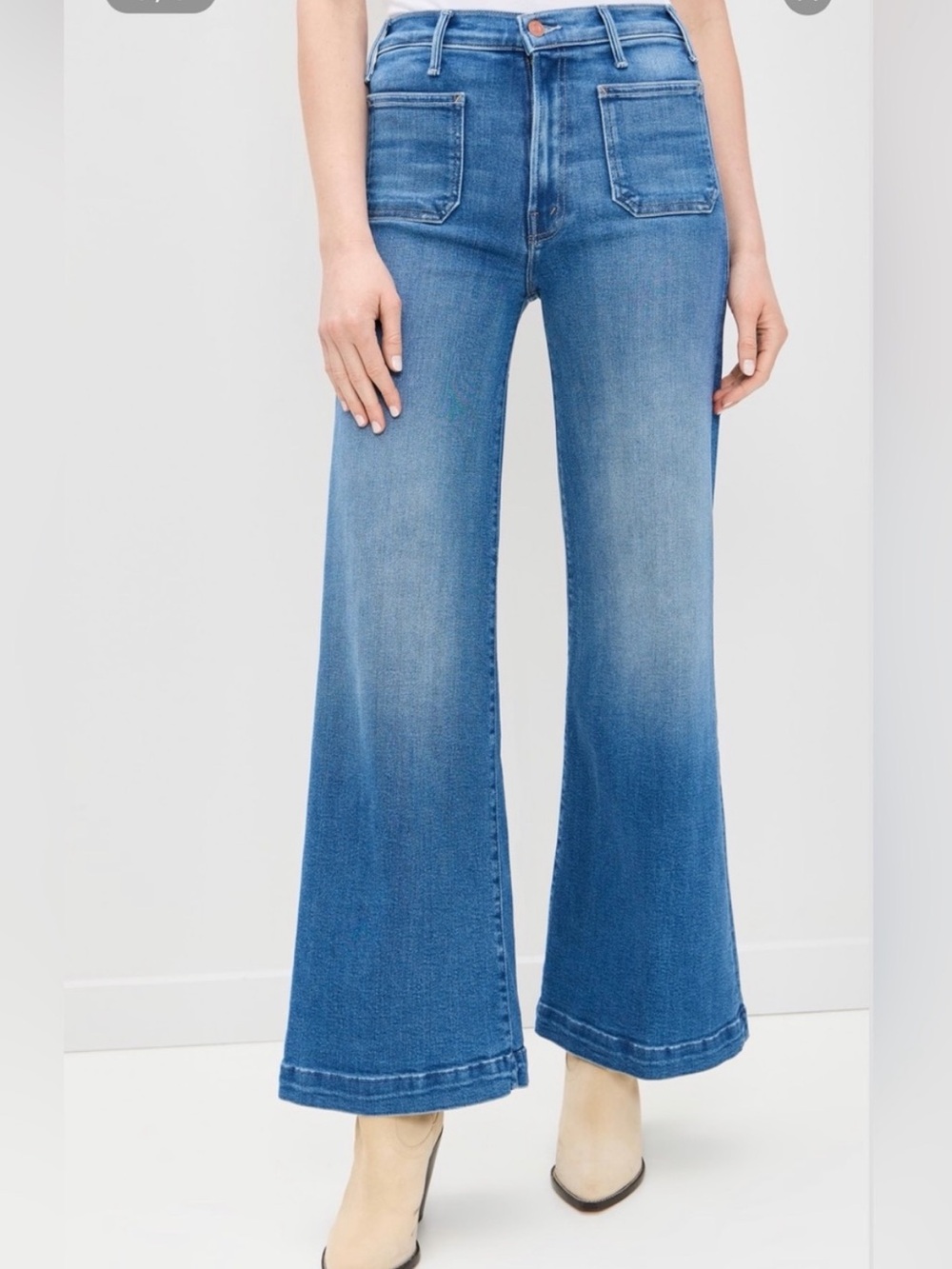 MOTHER Hustler Roller Patch Pocket Sneak Jeans Piece By Piece